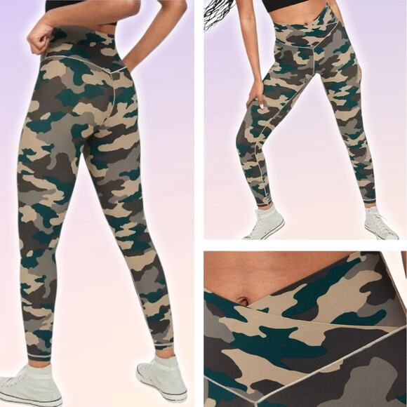 NWT OFFLINE By Aerie Real Me Xtra High Rise Crossover 7/8 Legging XS Camo Print - Picture 1 of 10